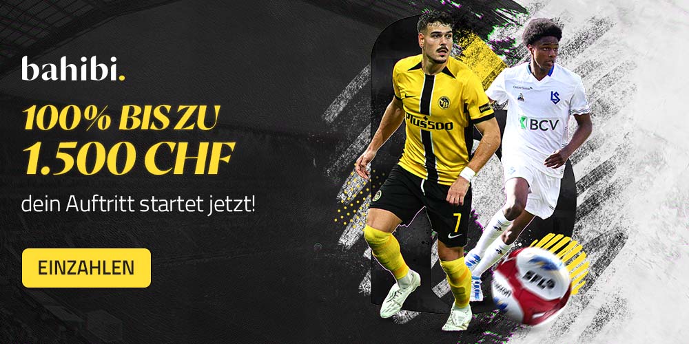 Bahibi Sportwetten Willkommensbonus mit Fussballspielern im Zweikampf bis 1500 CHF